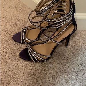 Rhinestone strap sandals